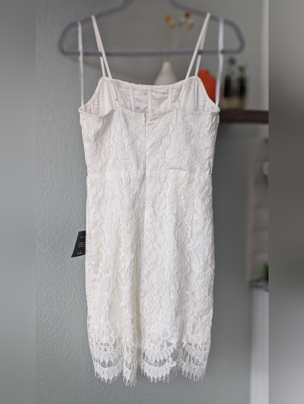 Lulu's White Lace Spaghetti Strap Dress - Picture 2 of 6